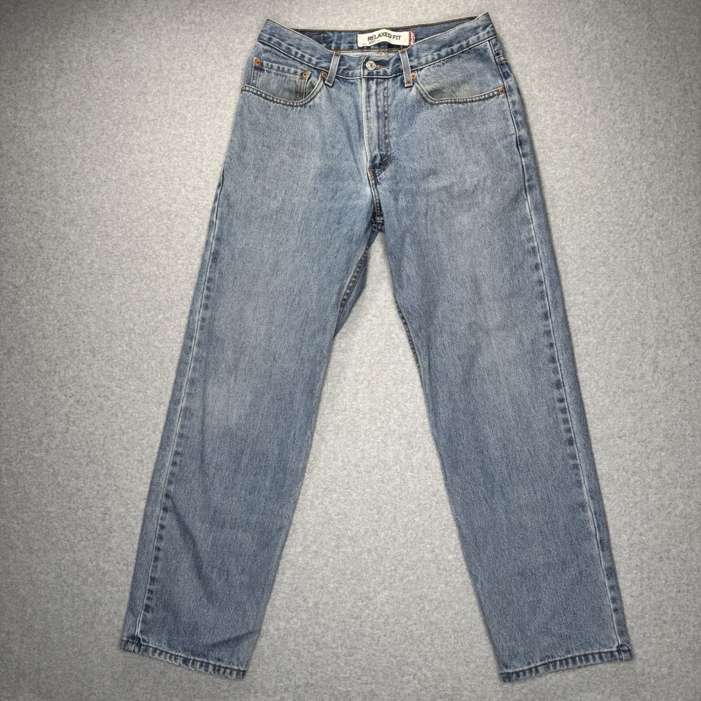 VTG Y2K Levi's 550 Relaxed Fit Blue Jeans Size 31x30 Medium Wash Tapered Fade